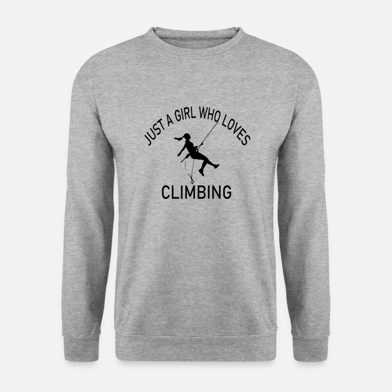 Bouldern Klettern Climbing - Unisex Pullover - Weißgrau meliert