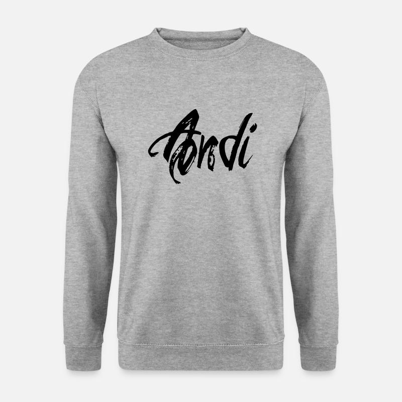 andi - Unisex Pullover - Weißgrau meliert