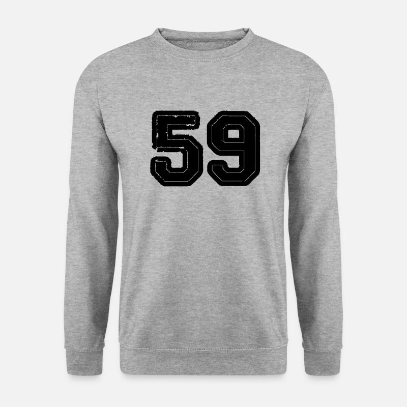 59 - Unisex Pullover - Weißgrau meliert