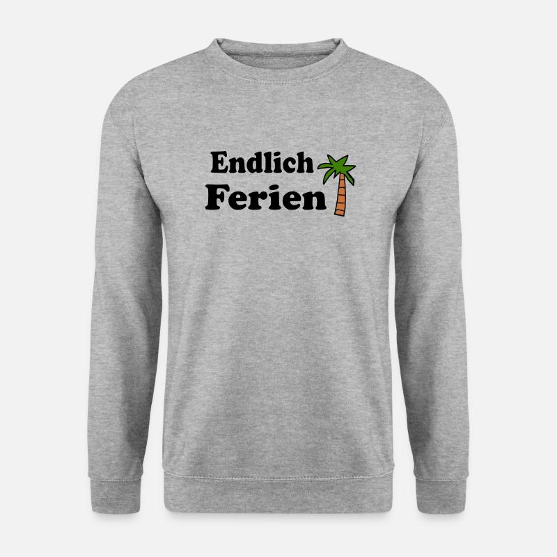 Endlich Ferien - Unisex Pullover - Weißgrau meliert