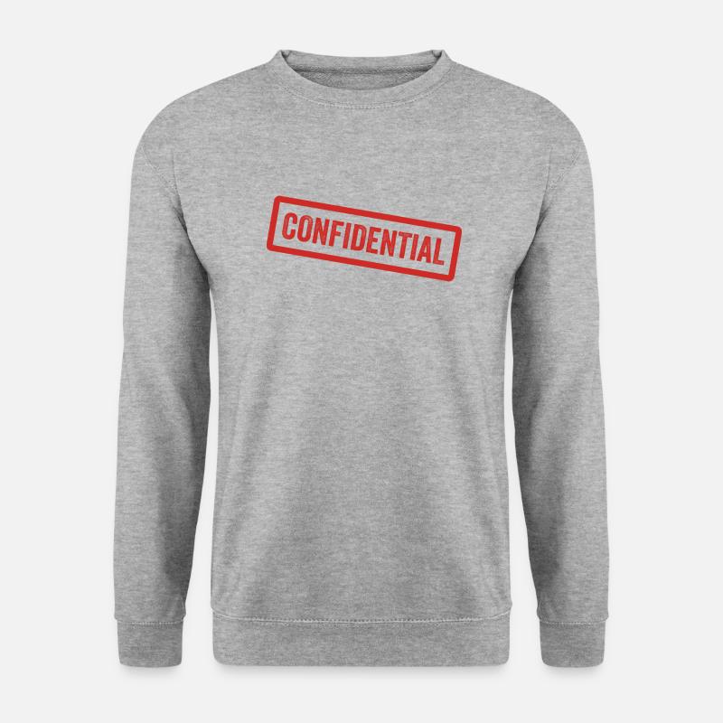 Vertraulich - Unisex Pullover - Weißgrau meliert