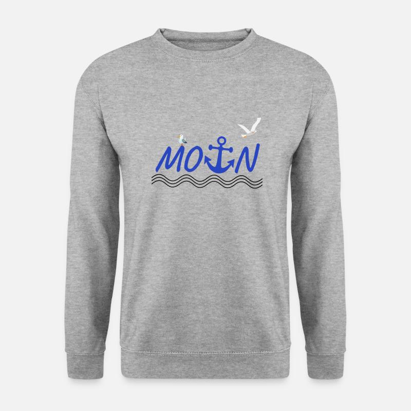 Moin - Unisex Pullover - Weißgrau meliert