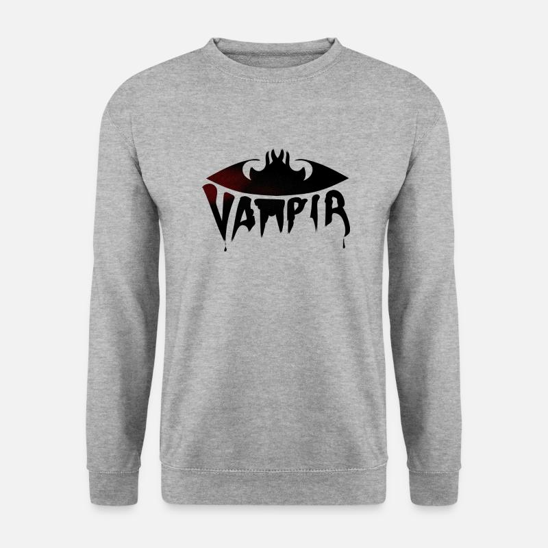 Vampir - Unisex Pullover - Weißgrau meliert