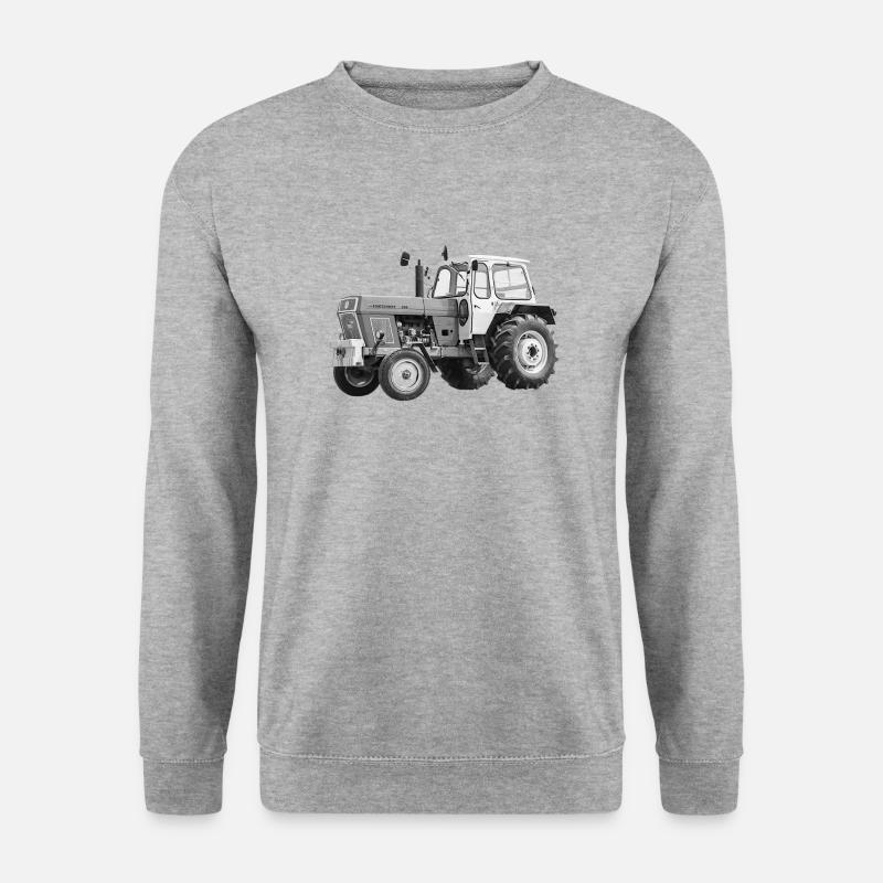 Traktor ZT300 Fortschritt Schönebeck DDR Oldtimer - Unisex Pullover - Weißgrau meliert