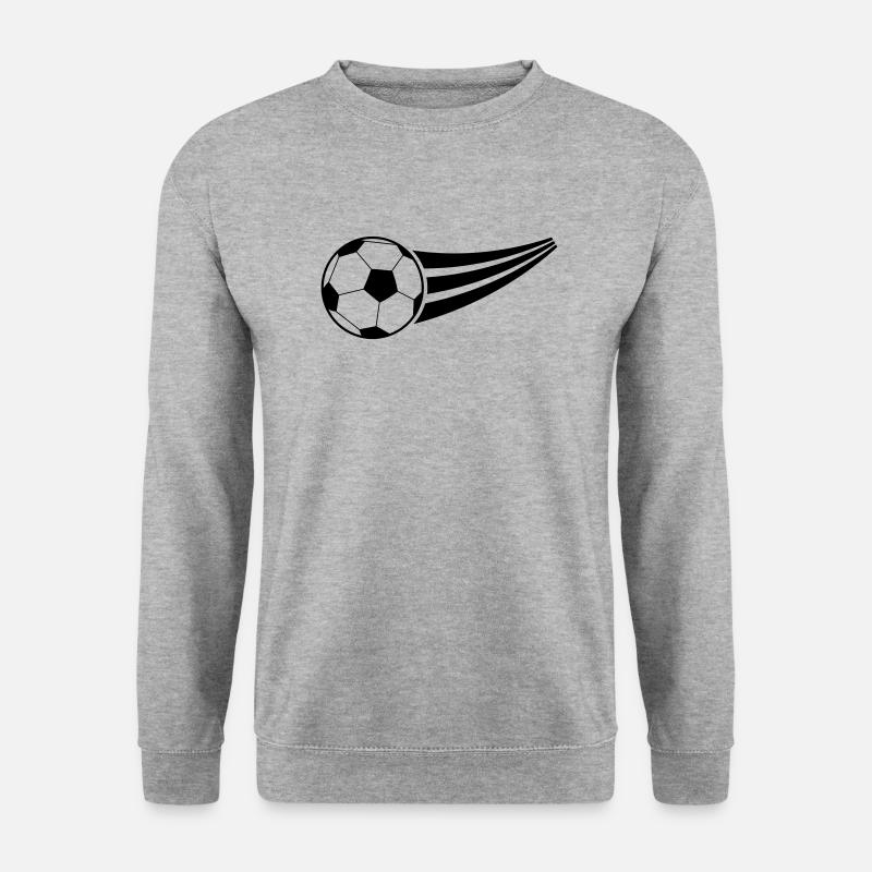 Fussball - Unisex Pullover - Weißgrau meliert