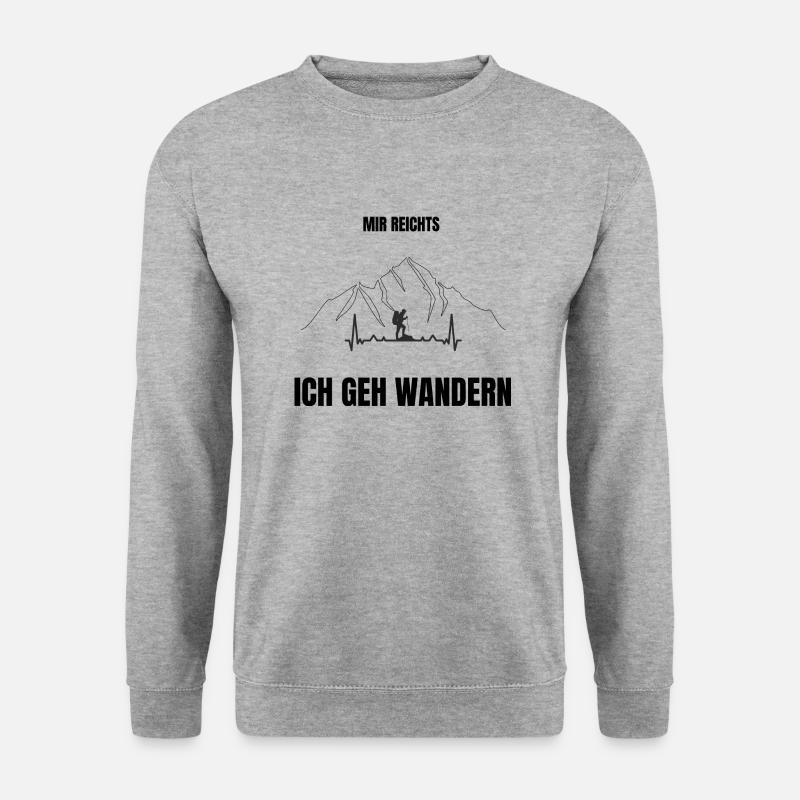 Mir reichts ich geh wandern - Unisex Pullover - Weißgrau meliert
