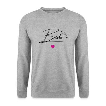 Team bride - Sweat-shirt Unisexe - gris chiné - Devant - Alina (178cm) & Michal (187cm)