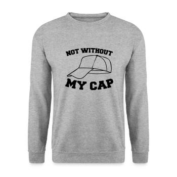 not without my cap 001 - Unisex Sweatshirt - salt & pepper - Front - Alina (178cm) & Michal (187cm)