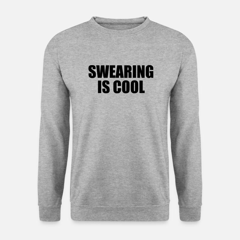 Fluchen ist cool - Unisex Pullover - Weißgrau meliert