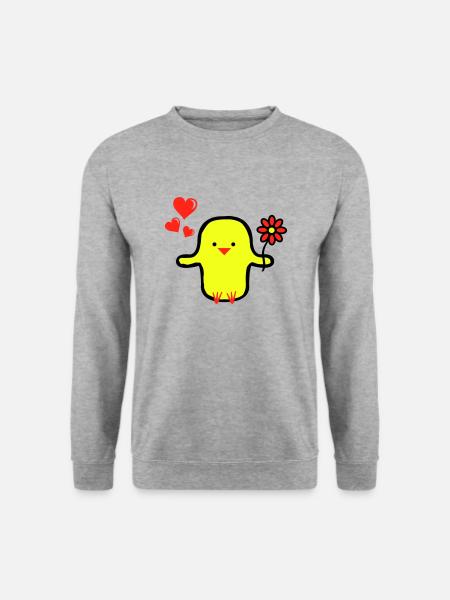 Cute Bird in Love - Unisex Sweatshirt - salt & pepper