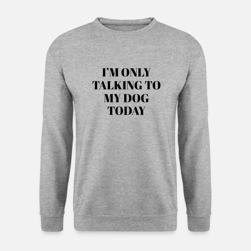 Hund Dog - Unisex Pullover - Weißgrau meliert