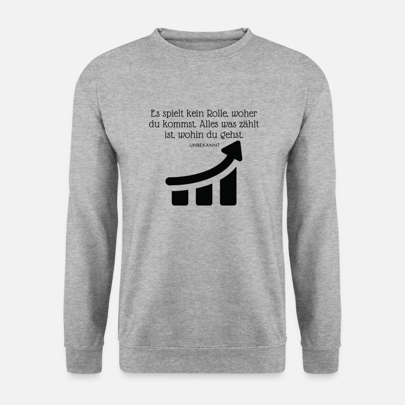 Spruch des Erfolgs - Unisex Pullover - Weißgrau meliert
