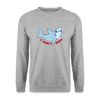 Meerestiere - Unisex Pullover - Weißgrau meliert - Vorne - Alina (178cm) & Michal (187cm)