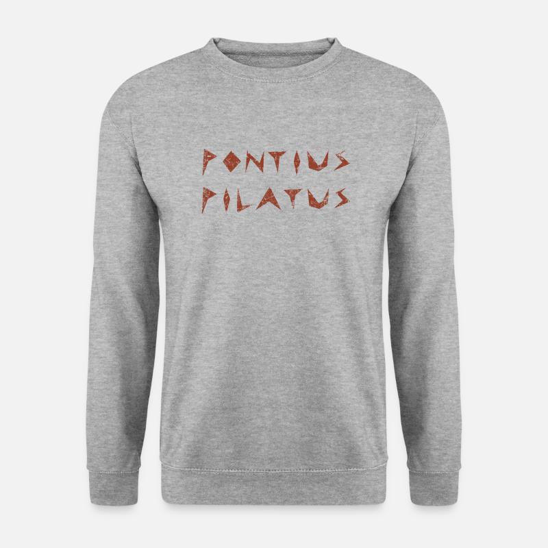 Pontius Pilatus - Unisex Pullover - Weißgrau meliert