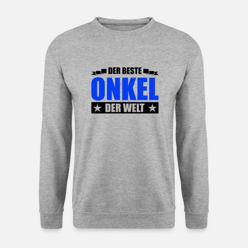 beste onkel - Unisex Pullover - Weißgrau meliert