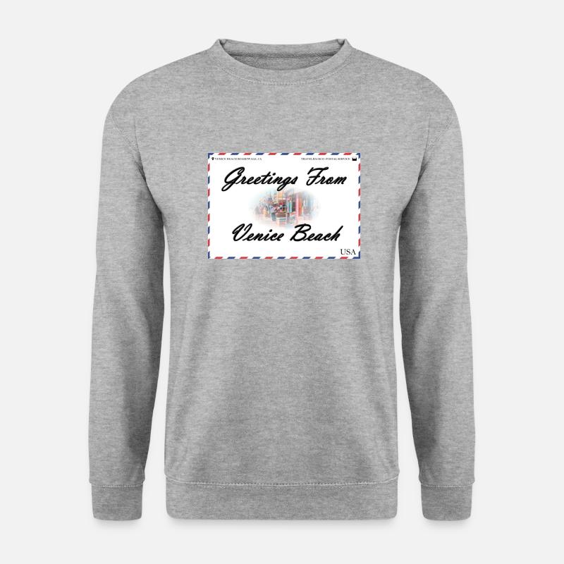Venice Beach souvenir postcard - Unisex Sweatshirt - salt & pepper