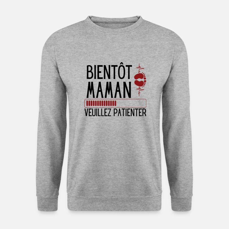 BALD MAMA - Unisex Pullover - Weißgrau meliert