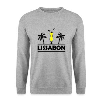 Lisbon - Unisex Sweatshirt - salt & pepper - Front - Alina (178cm) & Michal (187cm)