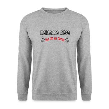 Best Niece - Unisex Sweatshirt - salt & pepper - Front - Alina (178cm) & Michal (187cm)
