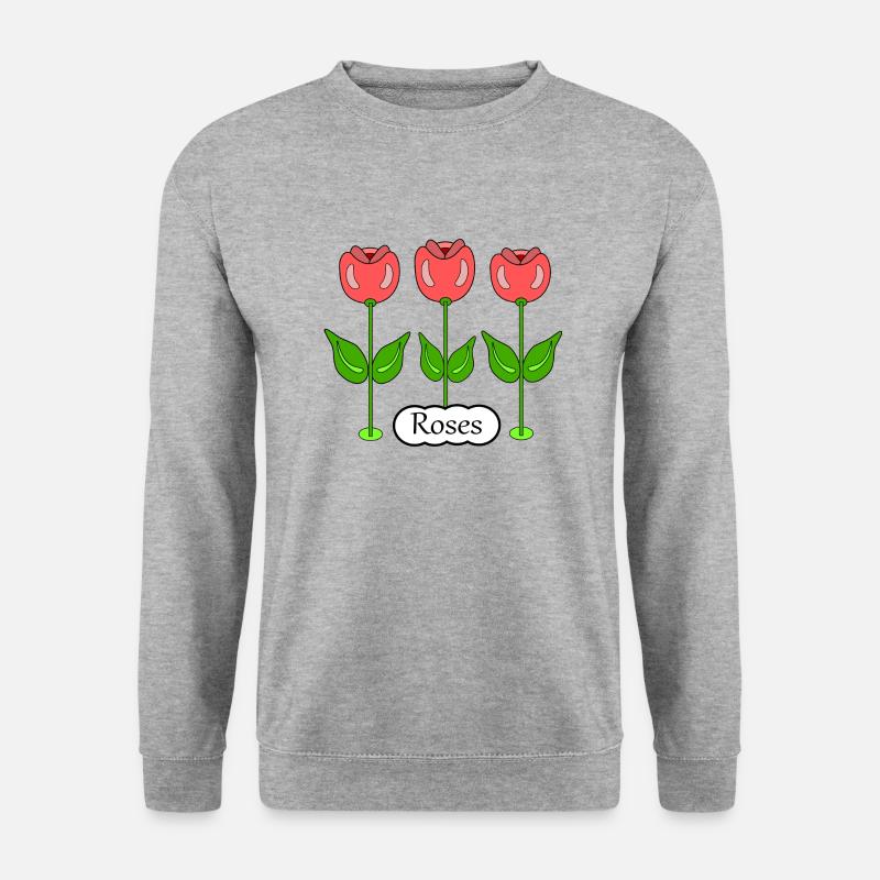 Roses - Unisex Pullover - Weißgrau meliert