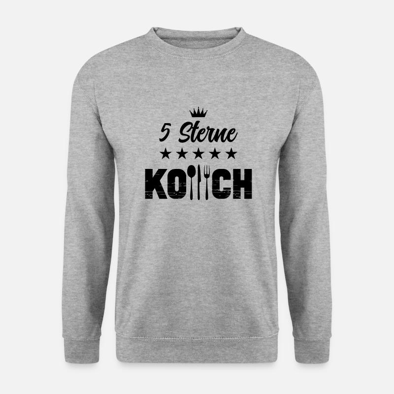 5 sterne koch - Unisex Pullover - Weißgrau meliert