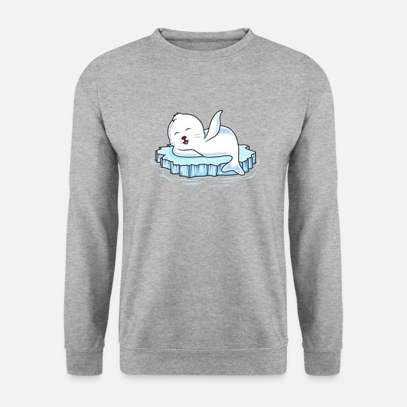 robbe eisscholle - Unisex Pullover - Weißgrau meliert
