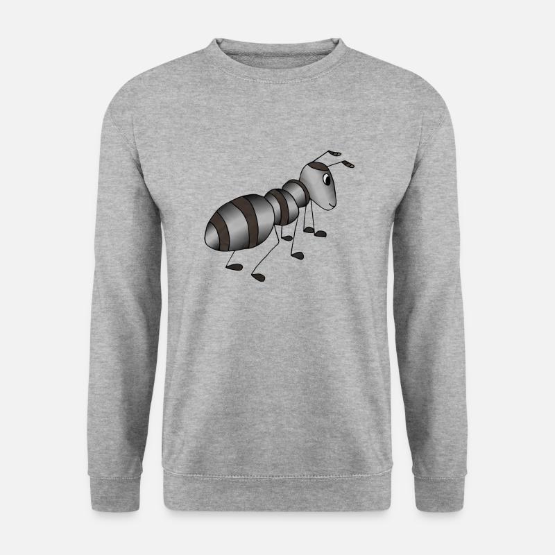 Ameise - Unisex Pullover - Weißgrau meliert