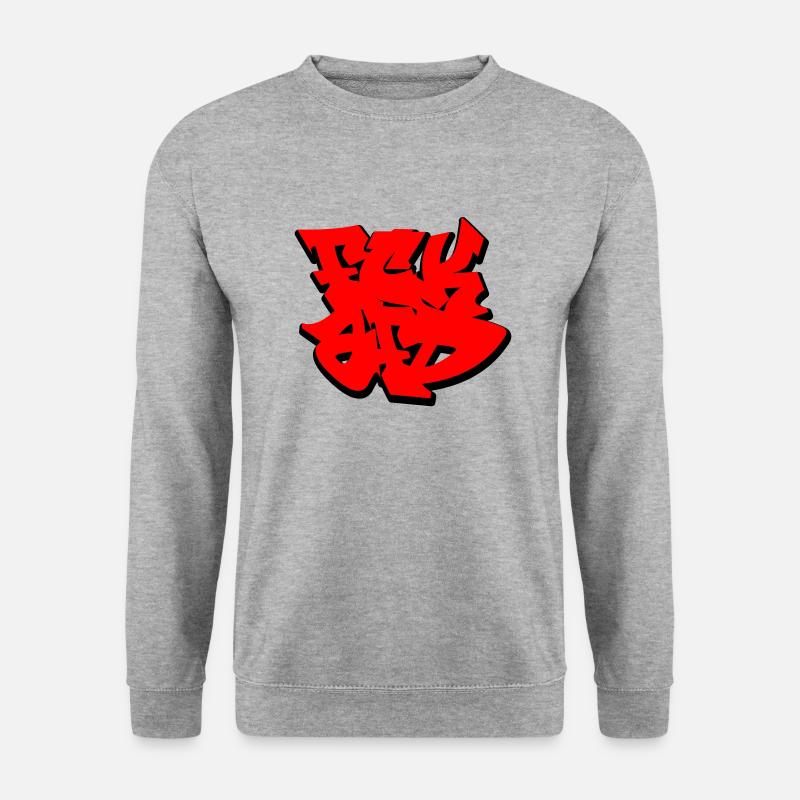 FCKAFD - Unisex Pullover - Weißgrau meliert