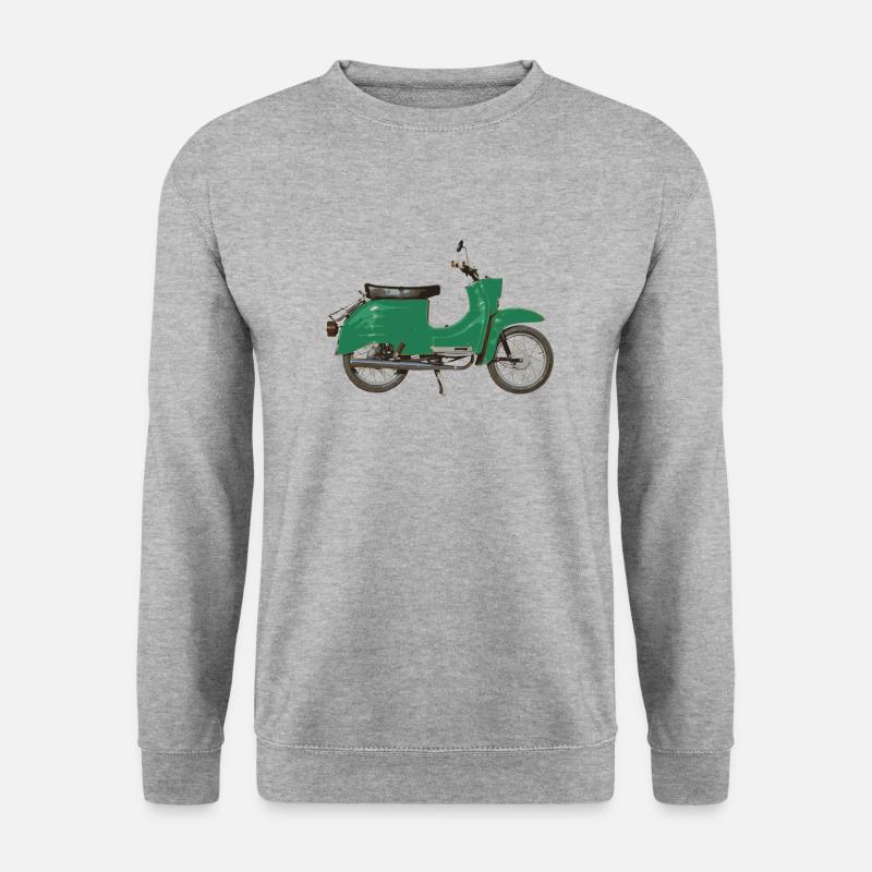 Schwalli grün KR51/2 - Unisex Pullover - Weißgrau meliert