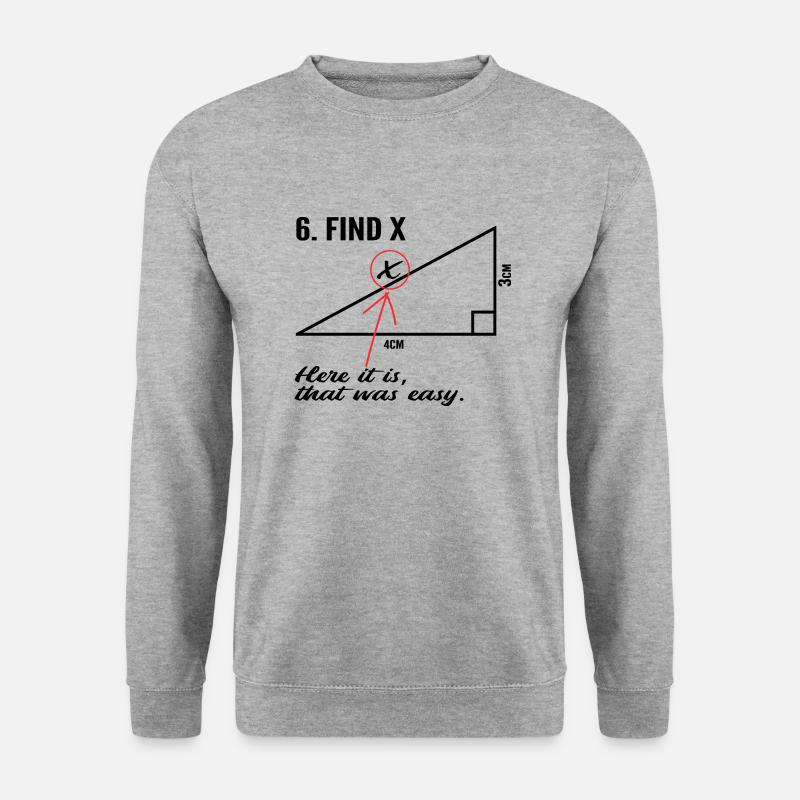 Suchen x - Unisex Pullover - Weißgrau meliert