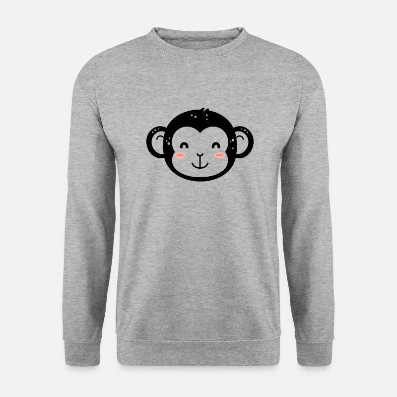 Gorilla - Unisex Pullover - Weißgrau meliert
