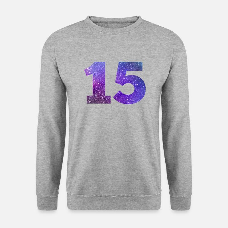 Galaxie Nummer 15 - Unisex Pullover - Weißgrau meliert