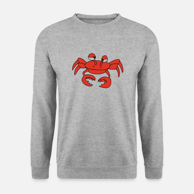 Red Crab - Unisex Pullover - Weißgrau meliert