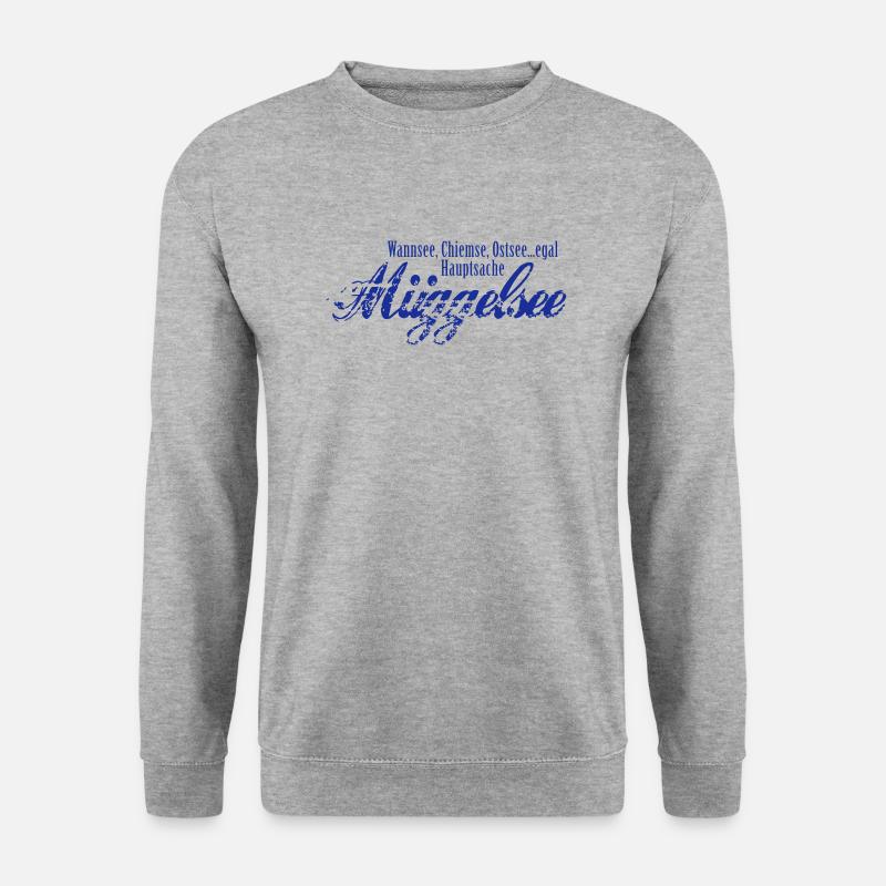 e e Design HauptsacheMueg - Unisex Pullover - Weißgrau meliert