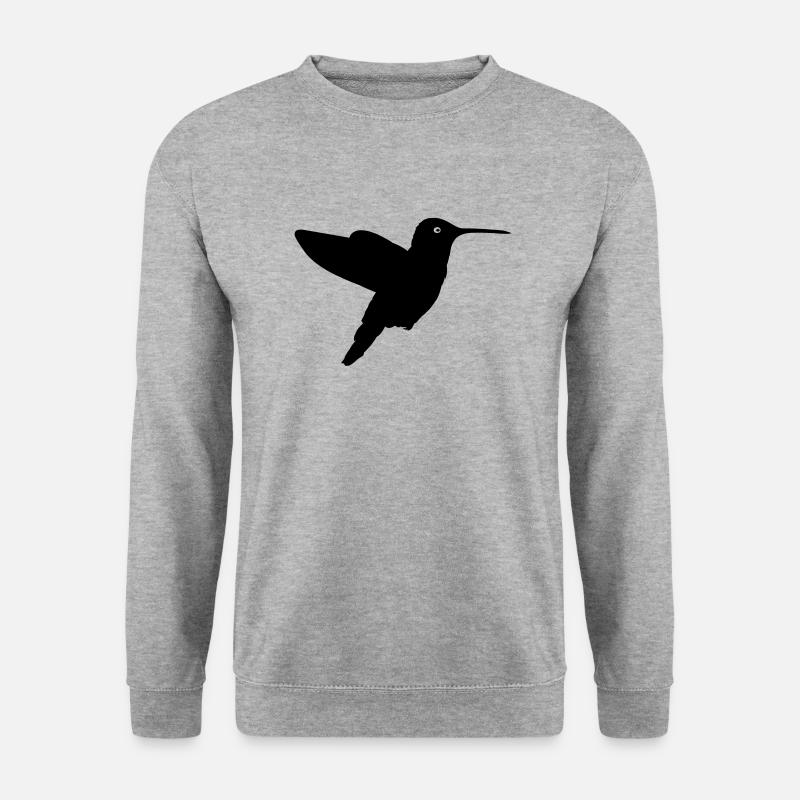 Kolibri - Unisex Pullover - Weißgrau meliert