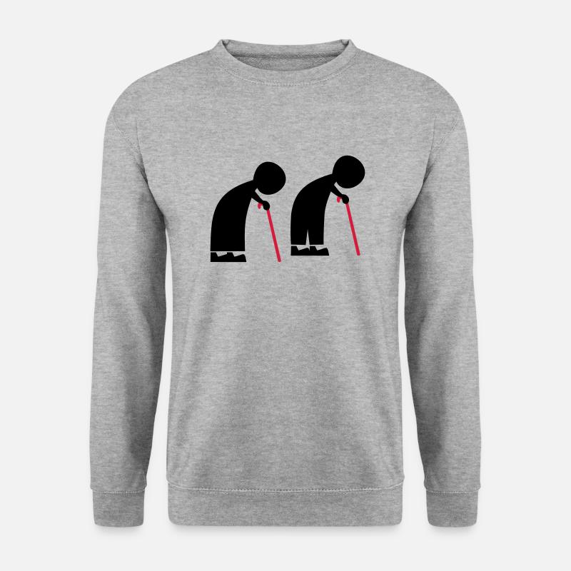 Menschen - Unisex Pullover - Weißgrau meliert