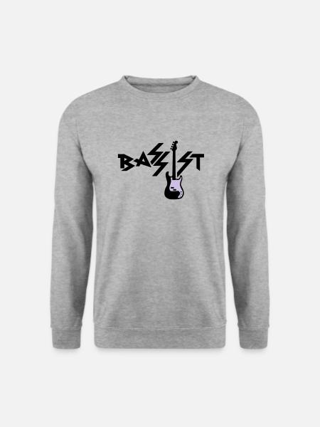 bassist - Unisex Pullover - Weißgrau meliert
