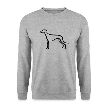 Greyhound - Unisex Pullover - Weißgrau meliert - Vorne - Alina (178cm) & Michal (187cm)