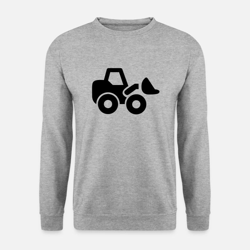 Bagger - Unisex Pullover - Weißgrau meliert