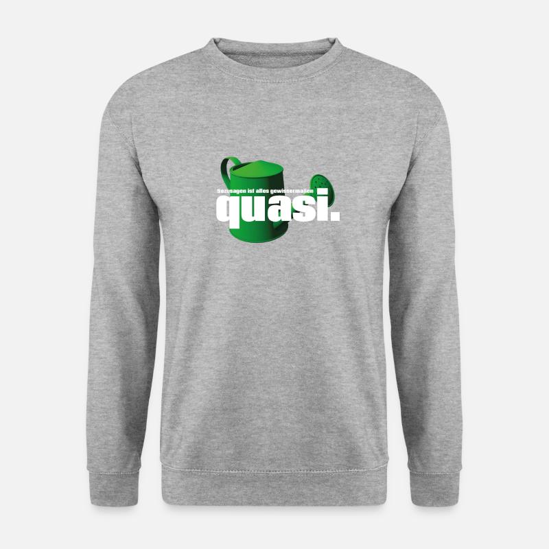 Quasi - Unisex Pullover - Weißgrau meliert