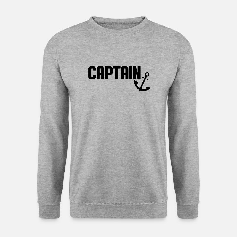 Captain Anker - Unisex Pullover - Weißgrau meliert
