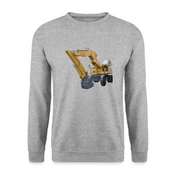 Old excavator - Unisex Sweatshirt - salt & pepper - Front - Alina (178cm) & Michal (187cm)