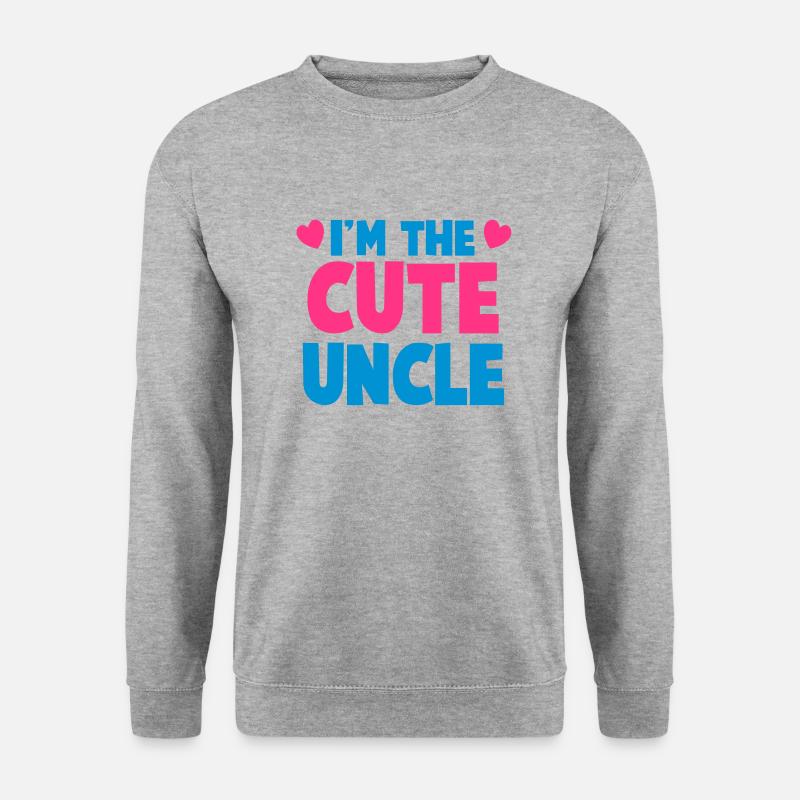 Ich bin der nette Onkel! - Unisex Pullover - Weißgrau meliert