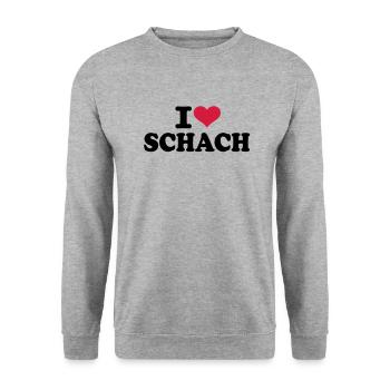 I love chess - Unisex Sweatshirt - salt & pepper - Front - Alina (178cm) & Michal (187cm)