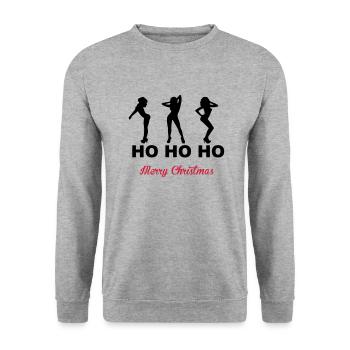 Merry Christmas - Sweat-shirt Unisexe - gris chiné - Devant - Alina (178cm) & Michal (187cm)