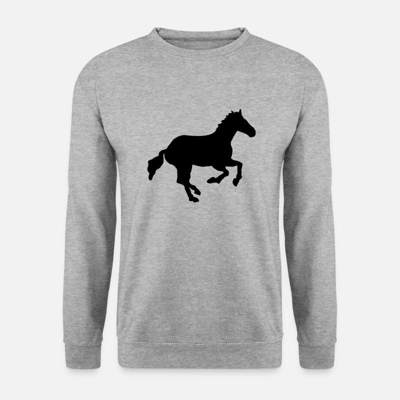 wildpferd - Unisex Pullover - Weißgrau meliert