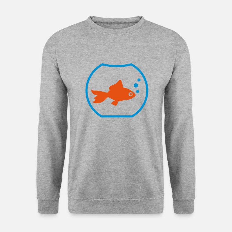 Goldfisch - Unisex Pullover - Weißgrau meliert