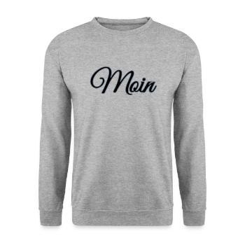 Moin (Zweifarbig) - Unisex Pullover - Weißgrau meliert - Vorne - Alina (178cm) & Michal (187cm)