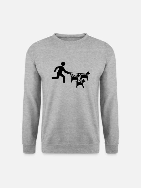 Hundesitter - Unisex Pullover - Weißgrau meliert