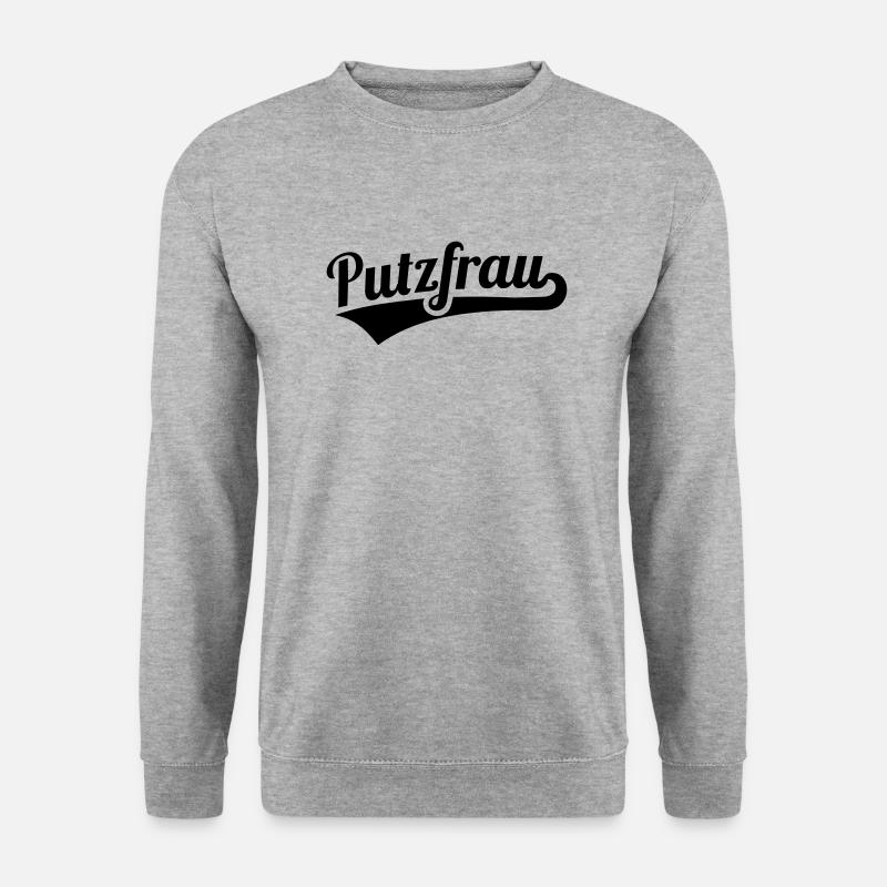 Putzfrau - Unisex Pullover - Weißgrau meliert